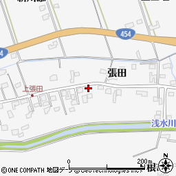 青森県八戸市尻内町張田55周辺の地図