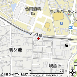 青森県八戸市売市観音下47周辺の地図