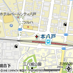 ホテルルートイン本八戸駅前周辺の地図