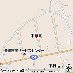 青森県八戸市豊崎町中谷地周辺の地図