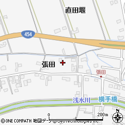 青森県八戸市尻内町張田95周辺の地図
