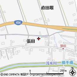 青森県八戸市尻内町張田95-2周辺の地図