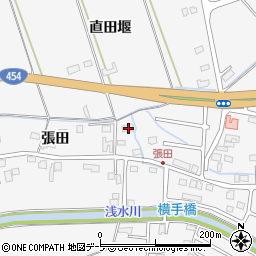 青森県八戸市尻内町張田27周辺の地図