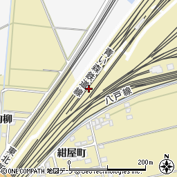 青森県八戸市長苗代上亀子谷地周辺の地図
