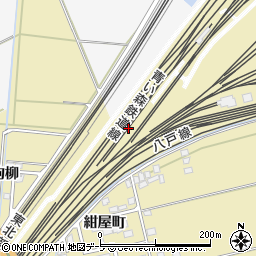 青森県八戸市長苗代（上亀子谷地）周辺の地図