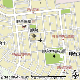青森県八戸市岬台周辺の地図