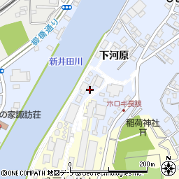青森県八戸市湊町下河原2周辺の地図