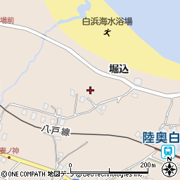 青森県八戸市鮫町堀込周辺の地図