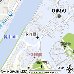 青森県八戸市湊町下河原1-17周辺の地図