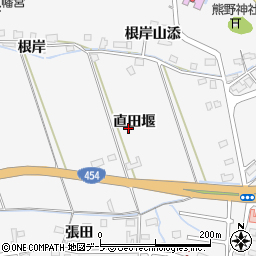青森県八戸市尻内町直田堰周辺の地図