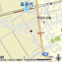 青森県八戸市長苗代内前田43周辺の地図