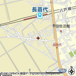 青森県八戸市長苗代内前田45周辺の地図
