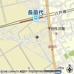 青森県八戸市長苗代内前田42周辺の地図