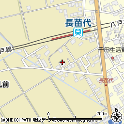 青森県八戸市長苗代制札前9-4周辺の地図