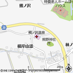 熊ノ沢温泉周辺の地図