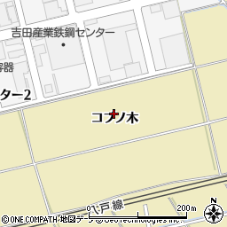 青森県八戸市長苗代コブノ木周辺の地図