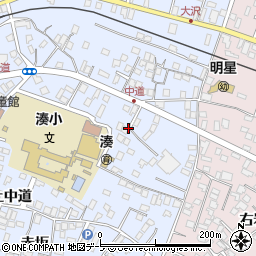 青森県八戸市湊町中道周辺の地図