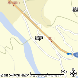 青森県平川市葛川折戸周辺の地図