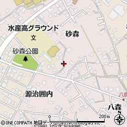 青森県八戸市白銀町砂森周辺の地図