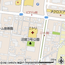 ニトリ八戸店周辺の地図
