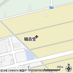 青森県八戸市長苗代観音堂周辺の地図