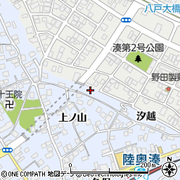 青森県八戸市湊町汐越周辺の地図