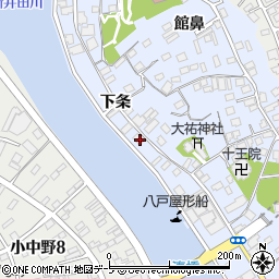青森県八戸市湊町下条8周辺の地図