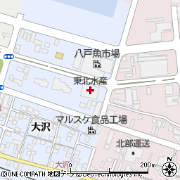 東北水産株式会社　館鼻工場周辺の地図