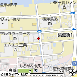 〒031-0831 青森県八戸市築港街の地図