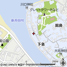 青森県八戸市湊町下条2周辺の地図