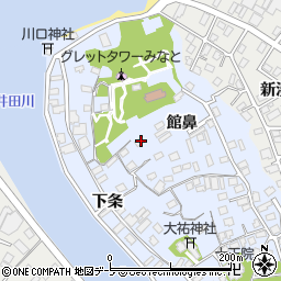 青森県八戸市湊町館鼻周辺の地図