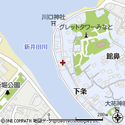青森県八戸市湊町下条1周辺の地図