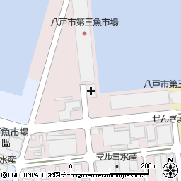 八戸市第三魚市場管理棟周辺の地図