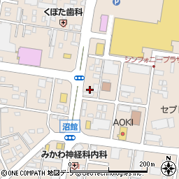 青森県八戸市沼館周辺の地図