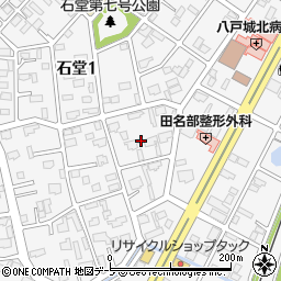 青森県八戸市石堂周辺の地図