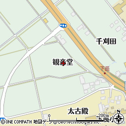 青森県八戸市河原木観音堂周辺の地図