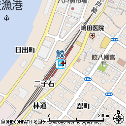 青森県八戸市周辺の地図