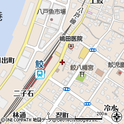 青森県八戸市鮫町持越沢周辺の地図