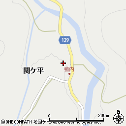 青森県弘前市藍内関ケ平周辺の地図