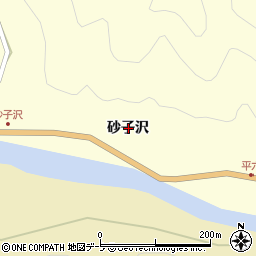 青森県平川市葛川砂子沢周辺の地図