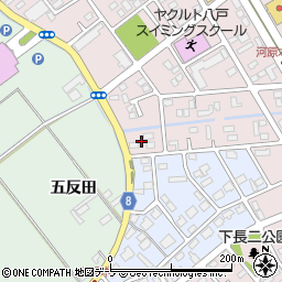 青森県八戸市下長2丁目21周辺の地図