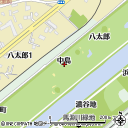 青森県八戸市河原木中島周辺の地図