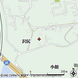 青森県八戸市河原木沢尻周辺の地図