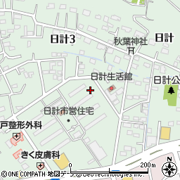 青森県八戸市日計周辺の地図