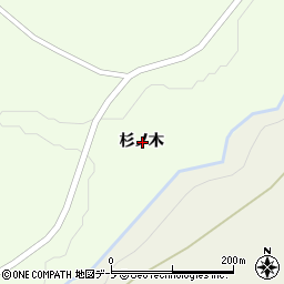 青森県十和田市大不動杉ノ木周辺の地図