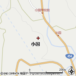 青森県平川市小国周辺の地図