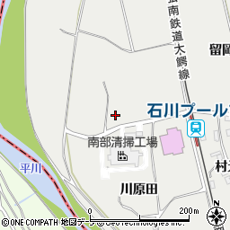 青森県弘前市小金崎川原田周辺の地図