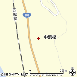 青森県深浦町（西津軽郡）松神（中浜松）周辺の地図