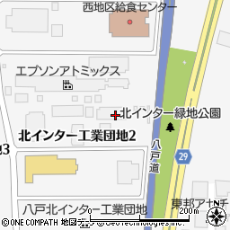 青森県八戸市北インター工業団地2丁目100-15周辺の地図