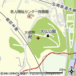 青森県弘前市石川（大仏）周辺の地図